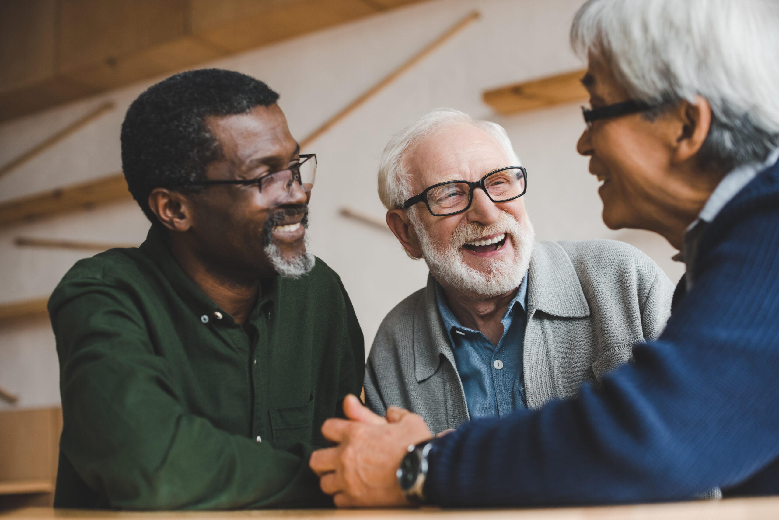 senior friends spending time together